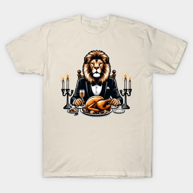 Happy Thanksgiving Lion T-Shirt by Graceful Designs